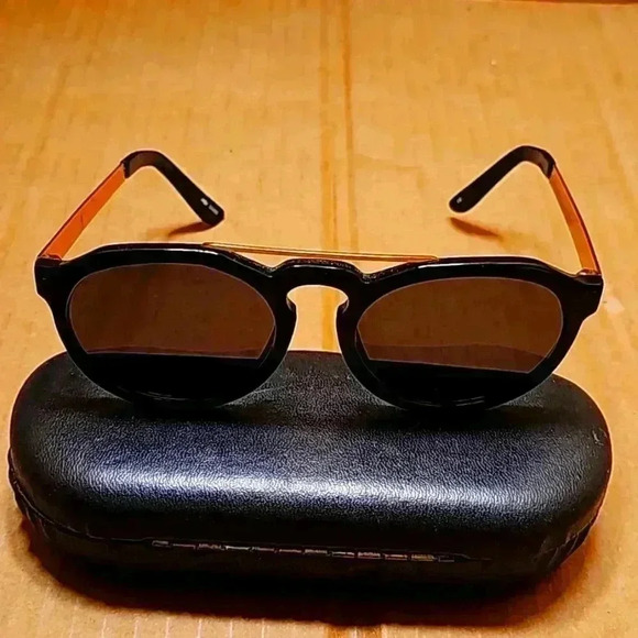 Mango Other - Mens Mango Pickles Gold and Black Rim Sunglasses FRAMES ONLY